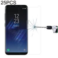 25 stuks voor Galaxy S8 plus/G955 0.26 mm 9H oppervlaktehardheid 3D explosieveilige non-Full Edge lijm scherm gebogen geval vriendelijke gehard glas f