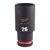 Milwaukee Accessoires SHOCKWAVE Krachtdop 1/2" lang 26 mm | 1 stuk - 4932480344