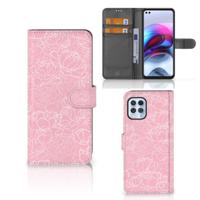 Motorola Moto G100 Hoesje White Flowers Motorola Moto G100 Hoesje White Flowers