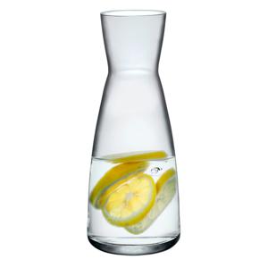 Drank/water karaf of kleine vaas - glas - transparant - D8 cm x H20 cm - 500 ML   -