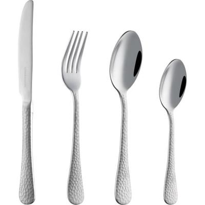 Bestekset - ARTHUR MARTIN - AM4463 - 24 delig - RVS - Gehamerde afwerking