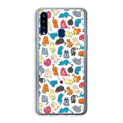 Kleurrijke katten: Samsung Galaxy A20s Transparant Hoesje