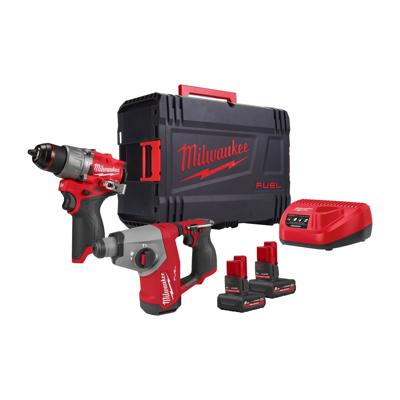 Milwaukee M12 FUEL™ FPP2BG2-502X Accu combiset 2-delig (FPD2 + FHAC16) 12V 5.0Ah in HD-Box - 4933500138 Milwaukee M12 FUEL™ FPP2BG2-502X Accu combiset 2-delig (FPD2 + FHAC16) 12V 5.0Ah in HD-Box - 4933500138