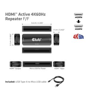 Club 3D HDMI Active 4K60Hz Repeater F/F