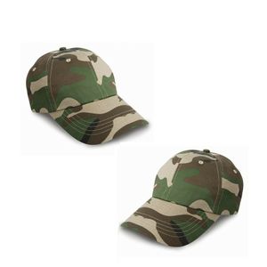 Set van 2x stuks camouflage baseballcap petjes voor volwassenen