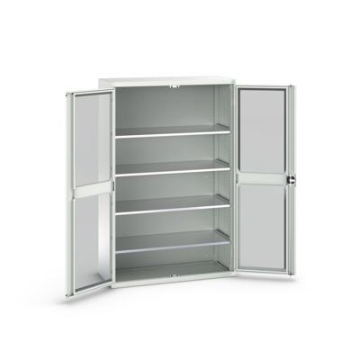 Bott Verso Systeemkast | 1300x550x2000mm | 4 Legborden | 2 Raamdeuren | RAL 7035 - 16926663.16