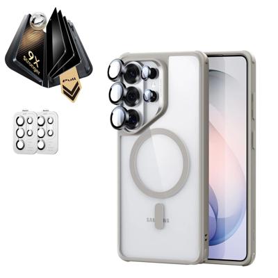 Galaxy S26 Ultra Bundle Classic Hybrid Magnetic Case and Armorite® Pro Privacy Screen Protector - Clear Grey