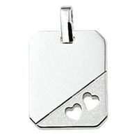 Graveerhanger Gestanste Hartjes 14 mm breed en 18 mm hoog