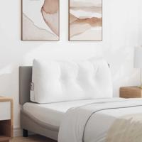 VidaXL Rugkussen wit 100 x 24 x 50 cm stof