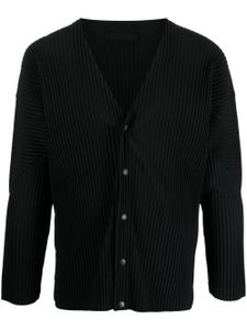 Homme Plissé Issey Miyake blazer nervuré à simple boutonnage - Noir