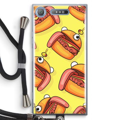 Hamburger: Sony Xperia XZ1 Transparant Hoesje met koord