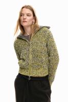 Gebreid jack met rits - BLACK - M