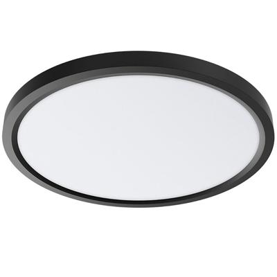 LED Plafondlamp - Brinton Jin - 45W 5280lm - 865 Helder/Koud Wit 6500K - Ø500 mm - Opbouw - Rond - Zwart