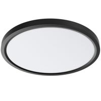 LED Plafondlamp - Brinton Jin - 45W 5280lm - 865 Helder/Koud Wit 6500K - Ø500 mm - Opbouw - Rond - Zwart