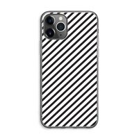 Strepen zwart-wit: iPhone 11 Pro Max Transparant Hoesje Strepen zwart-wit: iPhone 11 Pro Max Transparant Hoesje