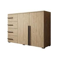 Meubella Dressoir Valetta - Eiken - 134 cm - thumbnail