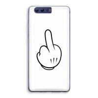 Middle finger white: Honor 9 Transparant Hoesje