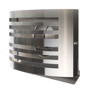 Overdruk Ventilatierooster Alfa 12.5 cm Geborsteld RVS Weckx