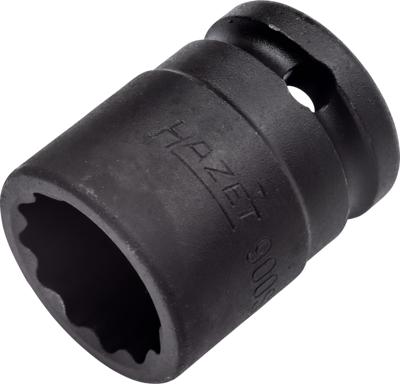 HAZET Krachtdopsleutel 900SZ-21 · 1/2 inch (12,5 mm) vierkant hol · Buitentwaalfkant tractieprofiel · SW 21 mm