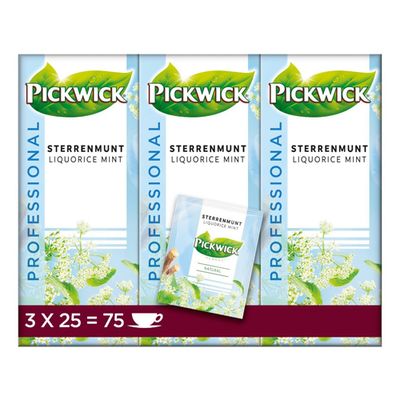 Pickwick - Professional Sterrenmunt - 3x 25 zakjes