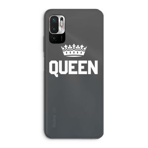 Queen zwart: Xiaomi Redmi Note 10 5G Transparant Hoesje