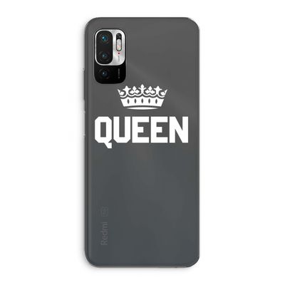 Queen zwart: Xiaomi Redmi Note 10 5G Transparant Hoesje