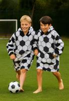 Draagbare deken met capuchon & mouwen - kind - voetbal