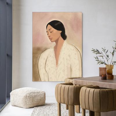 Urban Cotton Wandkleed 'Dreaming' 110 x 145cm in Frame - black