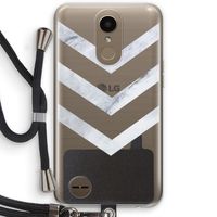 Marmeren pijlen: LG K10 (2017) Transparant Hoesje met koord