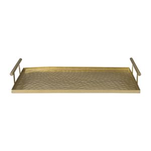 Kaarsenplateau rechthoek - goud - 36x21 cm