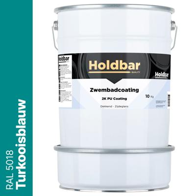 Holdbar Zwembadcoating Turkooisblauw (RAL 5018) 10 kg