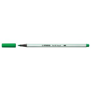 STABILO Pen 68 brush, premium brush viltstift, smaragd groen, per stuk