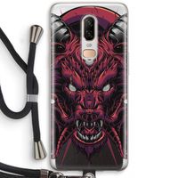 Hell Hound and Serpents: OnePlus 6 Transparant Hoesje met koord