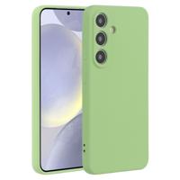 Lunso Samsung Galaxy S25 hoesje - Flexibel siliconen Backcover - Lichtgroen