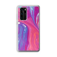 Paarse stroom: Huawei P40 Transparant Hoesje