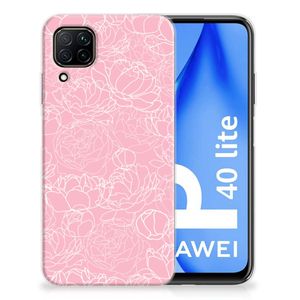 Huawei P40 Lite TPU Case White Flowers