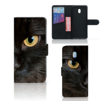 Xiaomi Redmi 8A Telefoonhoesje met Pasjes Zwarte Kat - thumbnail