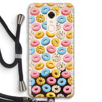 Pink donuts: Xiaomi Redmi 5 Transparant Hoesje met koord