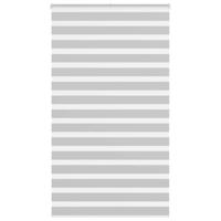 VidaXL Zebra rolgordijn 120x200 cm stofbreedte 115,9 cm lichtgrijs