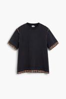 T-shirt met korte mouwen en stiksel details - BLACK - XL