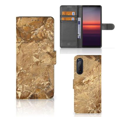Sony Xperia 5II | Bookcase | Marmer Creme