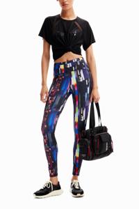 Sportlegging met digitale print - BLACK - M