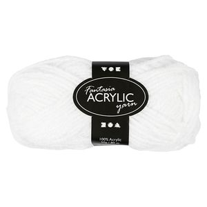 Creativ Company Acrylgaren, wit, 50gr, 80m