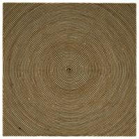 VidaXL Vloerkleed natuurlijk en zwart 200 x 200 cm jute