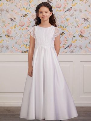 LILLY 08-1102-WH Communie Jurk | Maat: 146