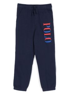 POLO RALPH LAUREN KIDS pantalon de jogging en coton à logo imprimé - Bleu