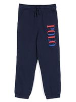 Ralph Lauren Kids pantalon de jogging en coton à logo imprimé - Bleu