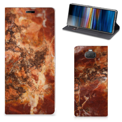 Sony Xperia 10 Plus | Standcase | Marmer Bruin