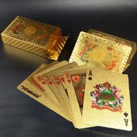 Creatieve Frosted gouden draak en Phoenix terug textuur Plastic uit Vegas aan Macau speelkaarten Texas Poker nieuwigheid collectie Gift