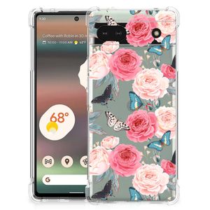 Google Pixel 6A Case Butterfly Roses